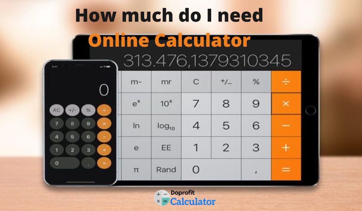 How much do I need Online Calculator